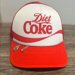 Coca Cola | Red Trucker Baseball Hat “Diet Coke” w/ Charms